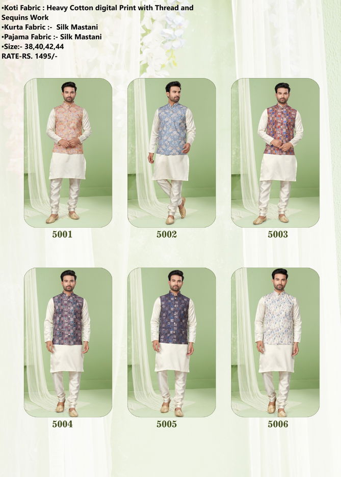 Outluk Wedding Collection Vol 5 Mens Wear Modi Jacket Kurta Pajama Catalog